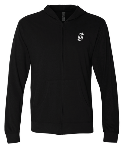 Sueded Hooded Long Sleeve Full Zip