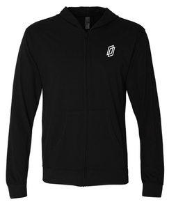 Sueded Hooded Long Sleeve Full Zip